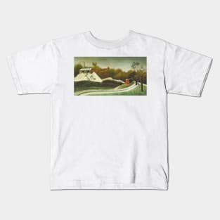 Sawmill, Outskirts of Paris by Henri Rousseau Kids T-Shirt